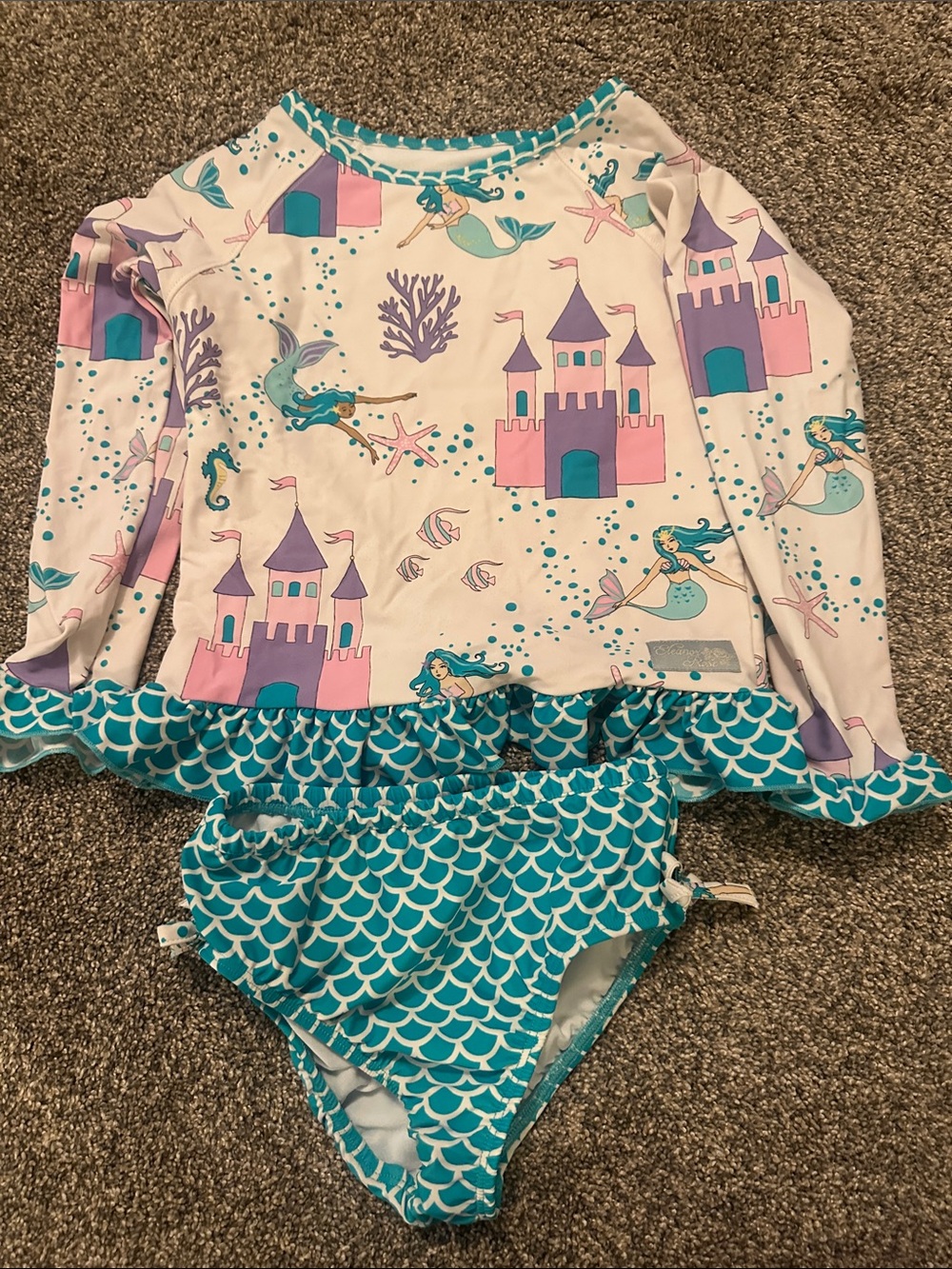 Eleanor Rose Mermaid Rash Guard Set